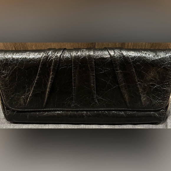 Lauren Merkin Black Clutch Purse - Picture 4 of 7